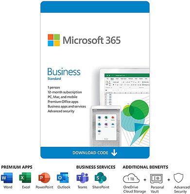 Microsoft (Office) 365 Business Standard  ( KLQ-00217, подписка на 1 год )