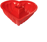 Силиконовая форма для кекса сердце мален. (С336), 17*17*6,5см, фото 2
