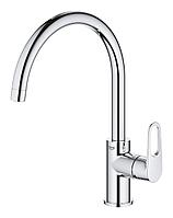 Смеситель для кухни GROHE BauFlow с высоким C-образным изливом, хром (31230001)