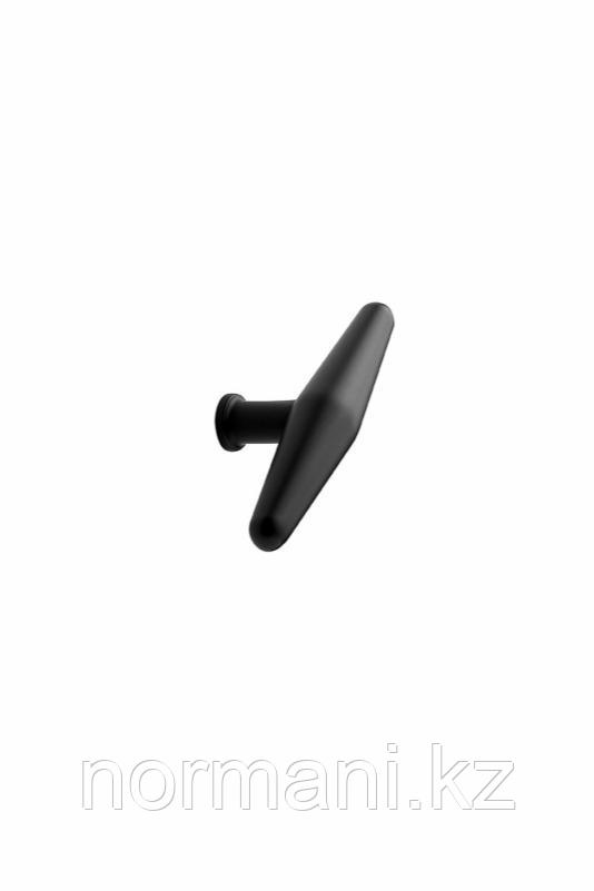 Мебельная ручка кнопка BALANCE L.90мм, отделка черный матовый