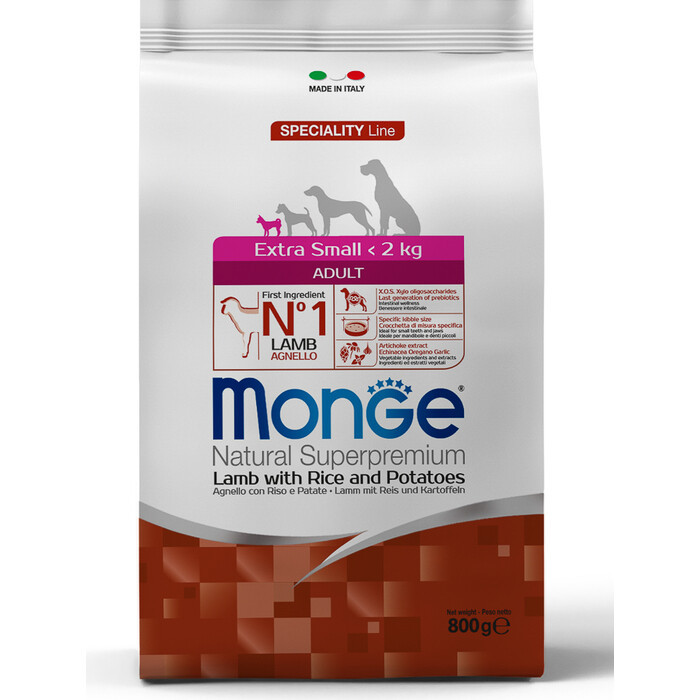 Monge Корм для собак мелких пород, Ягненок, 800 гр
