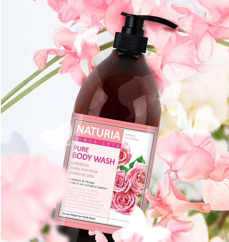 NATURIA Гель для душа РОЗА/РОЗМАРИН PURE BODY WASH (Rose & Rosemary)