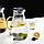Кувшин с крышкой и ситом на носике стеклянный 1,7 литр для напитков, фото 7