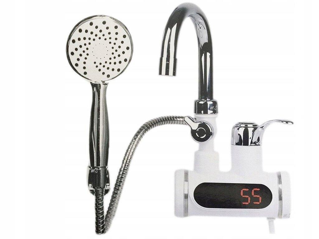 Проточный электрический водонагреватель c душем и дисплеем Instant Electric Heating Water Faucet