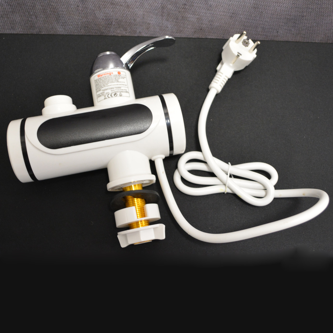 Проточный электрический водонагреватель c душем и дисплеем Instant Electric Heating Water Faucet - фото 3 - id-p49431227