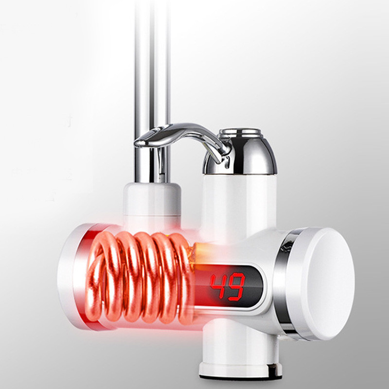 Душ және дисплейі бар лездік электрлік су жылытқышы Instant Electric Heating Water Faucet - фото 2 - id-p49431227