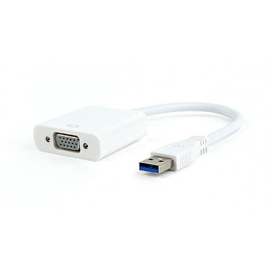 Переходник Cablexpert USB 3.0 - VGA, 0.15 м белый