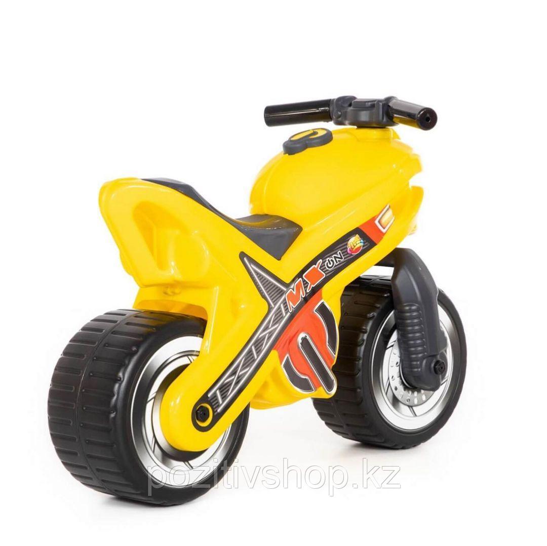 Детский мотоцикл толокар Полесье МХ желтый - фото 3 - id-p92415097