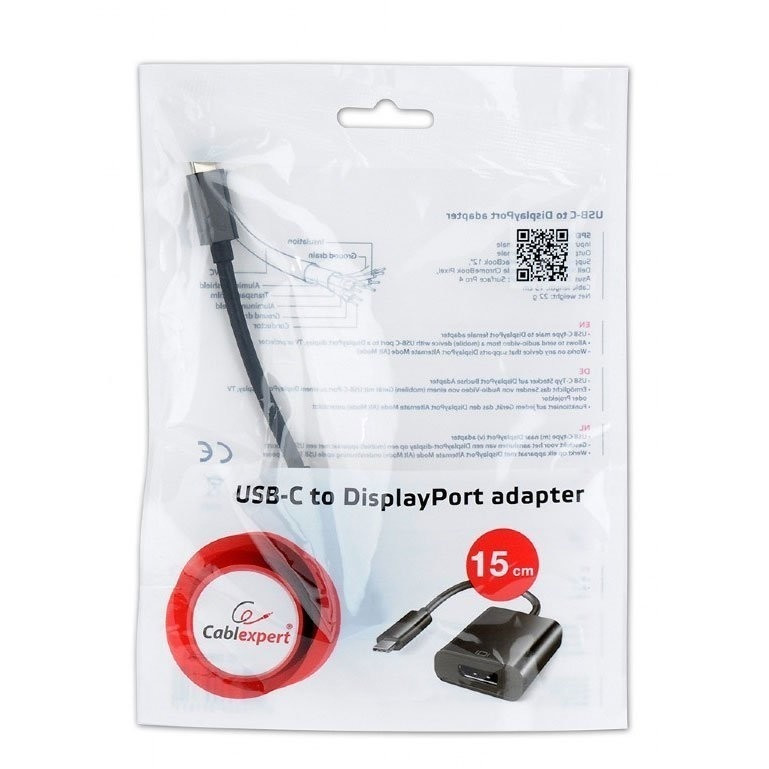 Переходник Cablexpert USB TYPE-C- A-CM-DPF-01 черный - фото 2 - id-p92415113