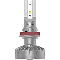 Лампа светодиодная PHILIPS 12 В, H11 /H8 /H16,15 Вт, 6200 К, Ultinon LED, набор 2 шт