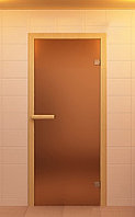 Дверь бронза 1900х700 мм (8 мм,3 петли, коробка Осина)., фото 3