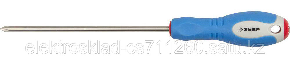 Отвертка ЗУБР, Cr-V сталь, трехкомпонентная рукоятка, цветовая индикация типа шлица, PH №1, 150мм