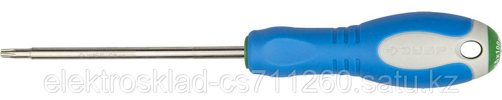 Отвертка ЗУБР, Cr-V сталь, трехкомпонентная рукоятка, цветовая индикация типа шлица, TORX №20, 100мм