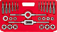 Набор ЗУБР "МАСТЕР" с металлорежущим инстр., метчики однопроходные и плашки М5-М16, оснастка - в пластик. бокс, фото 1