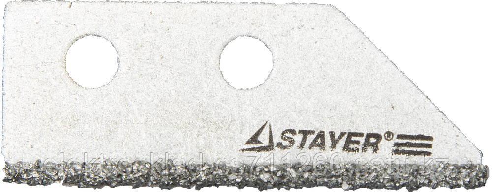 Лезвие STAYER "PROFI" сменное с карбидным напылением для скребка 33415, 2шт. 