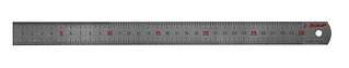 Линейка ЗУБР "ЭКСПЕРТ" нержавеющая, двусторонняя, непрерывная шкала 1/2мм / 1мм, двухцветная, длина 0,3м