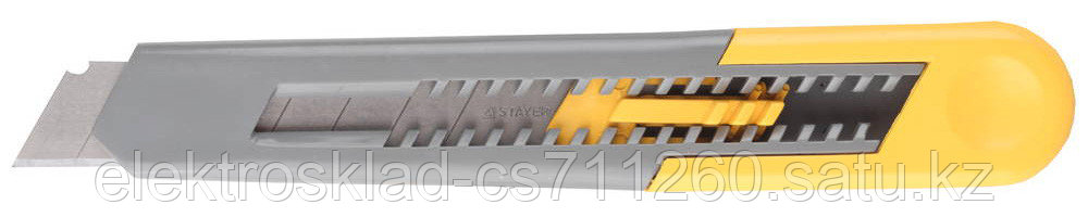 Нож STAYER "STANDARD" с сегментированным лезвием, инструментальная сталь, 18 мм 