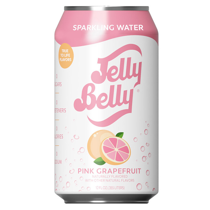 Газированный напиток Jelly Belly Pink Grapefuit розовый грейпфрукт  0,355 мл США (24шт-упак)