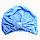 Полотенце для сушки волос банное тюрбан из микрофибры голубое, фото 4