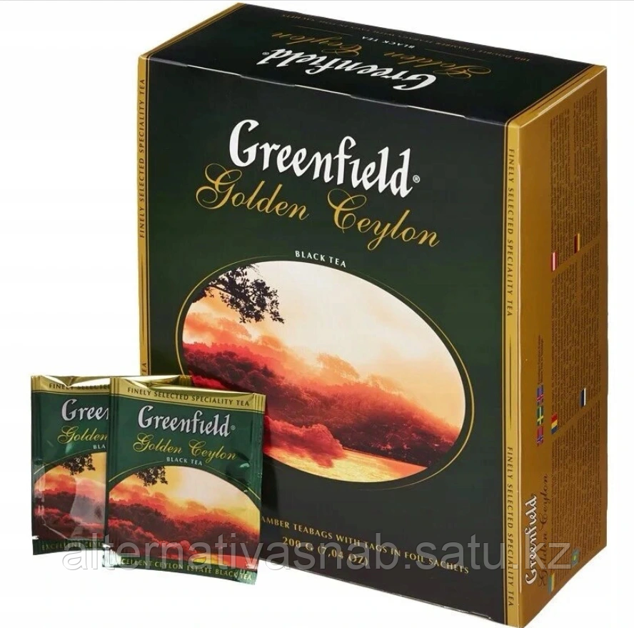 Чай черный Greenfield Golden Ceylon, 100x2g - фото 1 - id-p92461921