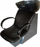 Мойка парикмахерская МЭДИСОН МД-32 с креслом ЛОРД черным матовым текстурным
