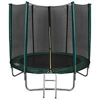 Батут ONLITOP, d=244 см, с лестницей, с сеткой высотой 173 см, цвет зелёный