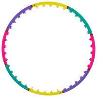 Обруч с малыми магнитными роликами, d=98 см, толщина 2 см, 800 г, разноцветный