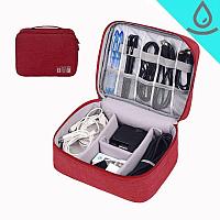 Органайзер дорожный для электронных аксессуаров и провод непромокаемый Тravel 24,5х19х9,5 см бордовый
