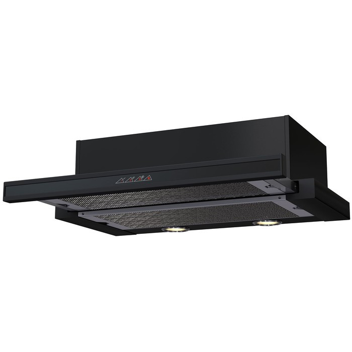 Вытяжка KRONA KAMILLA sensor 600 BLACK, встраиваемая, 550 м3/ч, 3 скорости, 60 см, чёрная