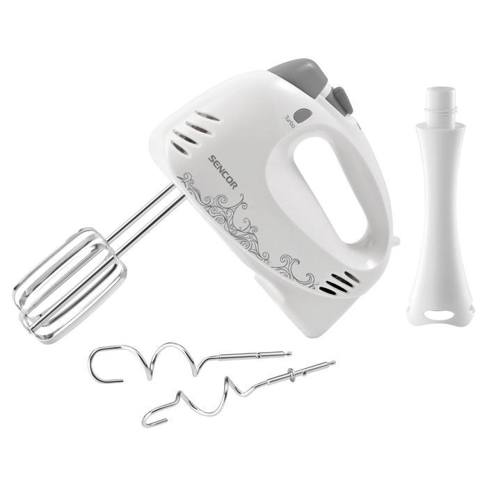 Миксер Sencor SHM 5270, ручной, 400 Вт, 5 скоростей, импульсный режим, белый