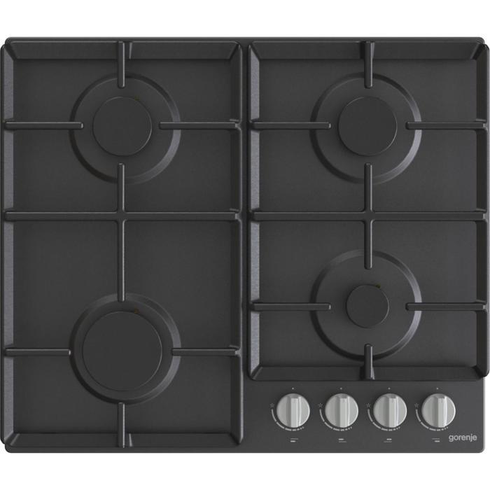 Варочная поверхность Gorenje G641EXB, газовая, 4 конфорки, электроподжиг, чёрная