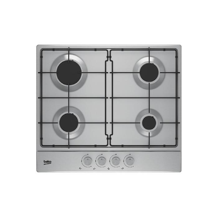 Варочная поверхность Beko HIAG 64223 X, газовая, 4 конфорки, электроподжиг, нерж. сталь