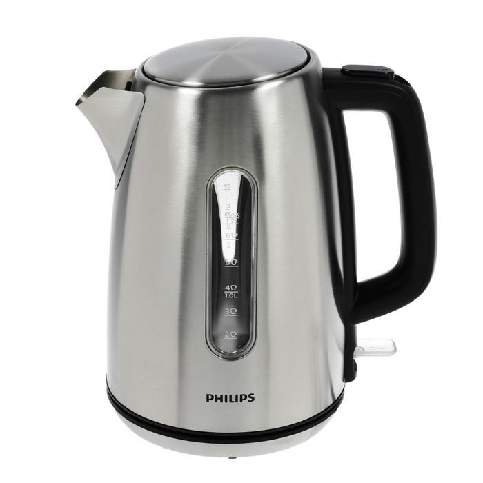 Чайник электрический Philips HD9357/10, металл, 1.7 л, 2200 Вт, серебристый