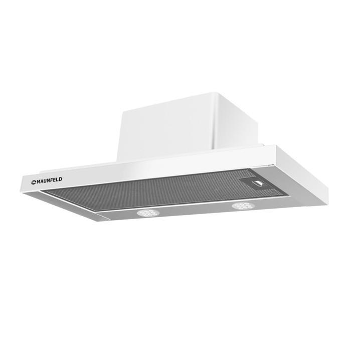 Вытяжка Maunfeld Ouse 50 WHITE GLASS, встраиваемая, 750 м3/ч, 3 скорости, 50 см, белая