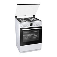 Плита Gorenje GI6322WA, газовая, 4 конфорки, 60 л, газовая духовка, белая