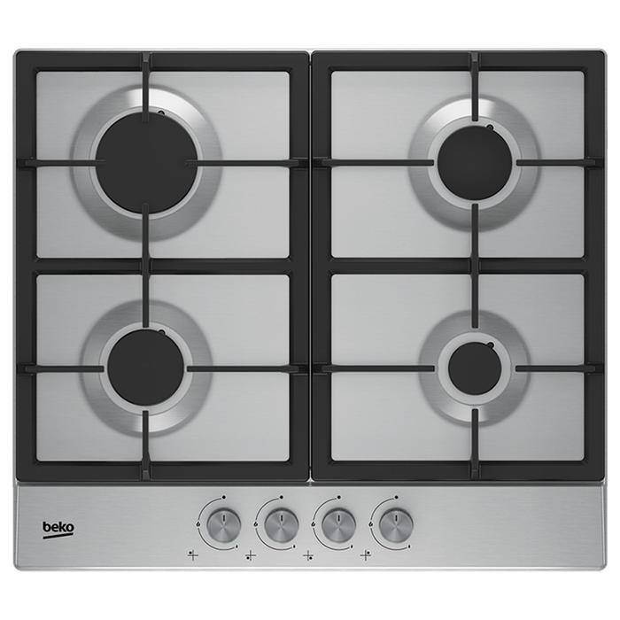Варочная поверхность Beko HIAG 64225 SX, газовая, 4 конфорки, нержавеющая сталь