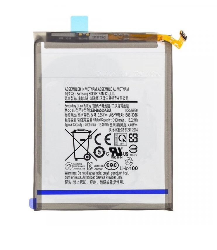 Заводской аккумулятор для Samsung Galaxy A20/A30/A50 2019 (EB-BA505ABU, 4000mah)