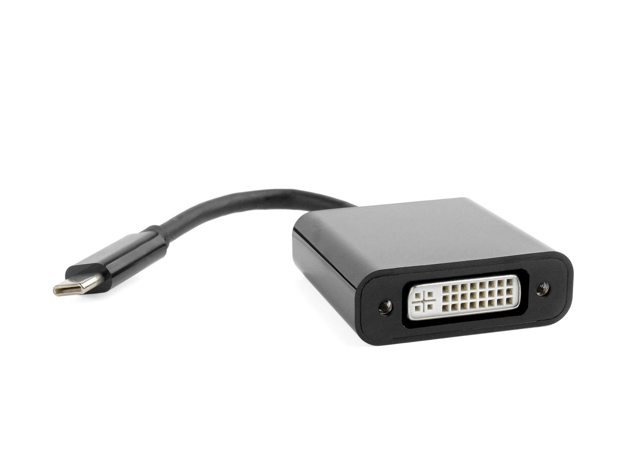 Переходник Converter USB Type-C 3.1 m -> DVI-I (24+5) f, черный - фото 1 - id-p92486832