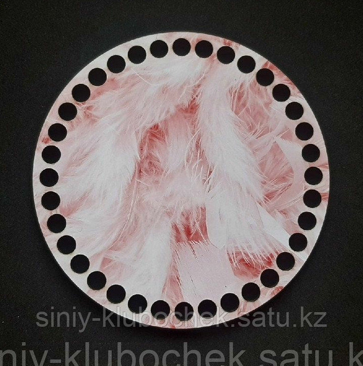 Деревянное донышко круг с принтом Будуар - фото 1 - id-p92396897