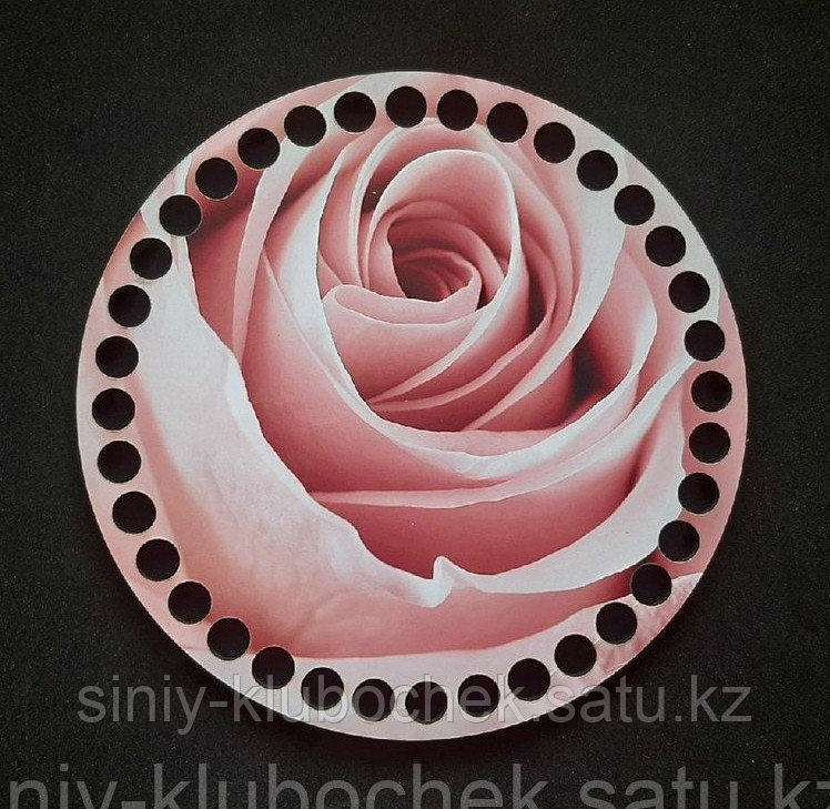 Деревянное донышко круг с принтом Пыльная роза - фото 1 - id-p92396903