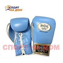 Кожаные боксерские перчатки "No Boxing No Life" 12 OZ, фото 3