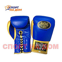 Кожаные боксерские перчатки "No Boxing No Life" 14 OZ
