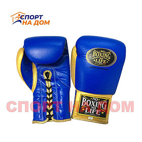 Кожаные боксерские перчатки "No Boxing No Life" 14 OZ