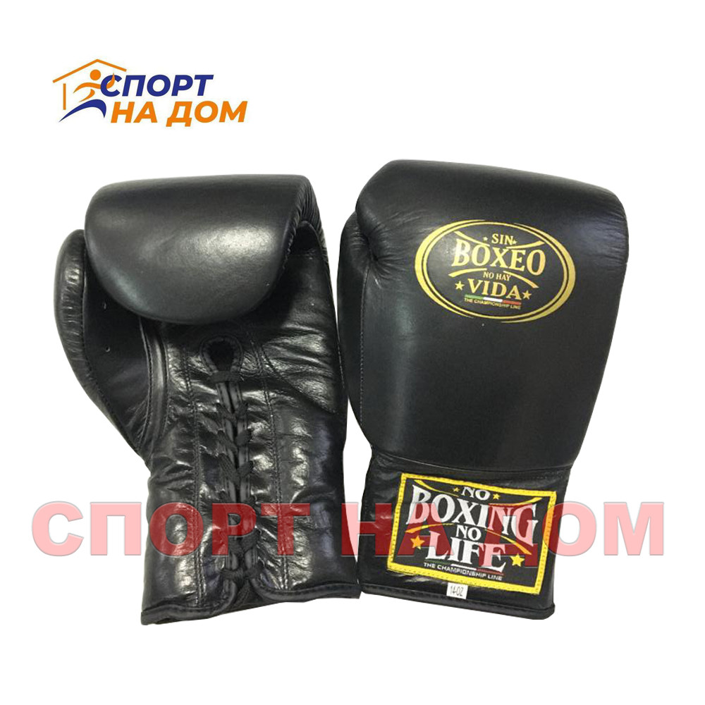 Кожаные боксерские перчатки "No Boxing No Life" 16 OZ - фото 4 - id-p92503382