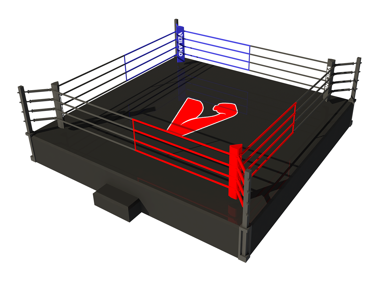 Боксерский ринг на помосте 6х6 м (боевая зона 5х5 м), помост 1 м - фото 1 - id-p92508896