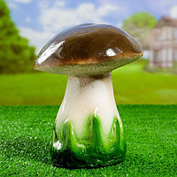 Садовая фигура "Гриб белый с травой" 22см