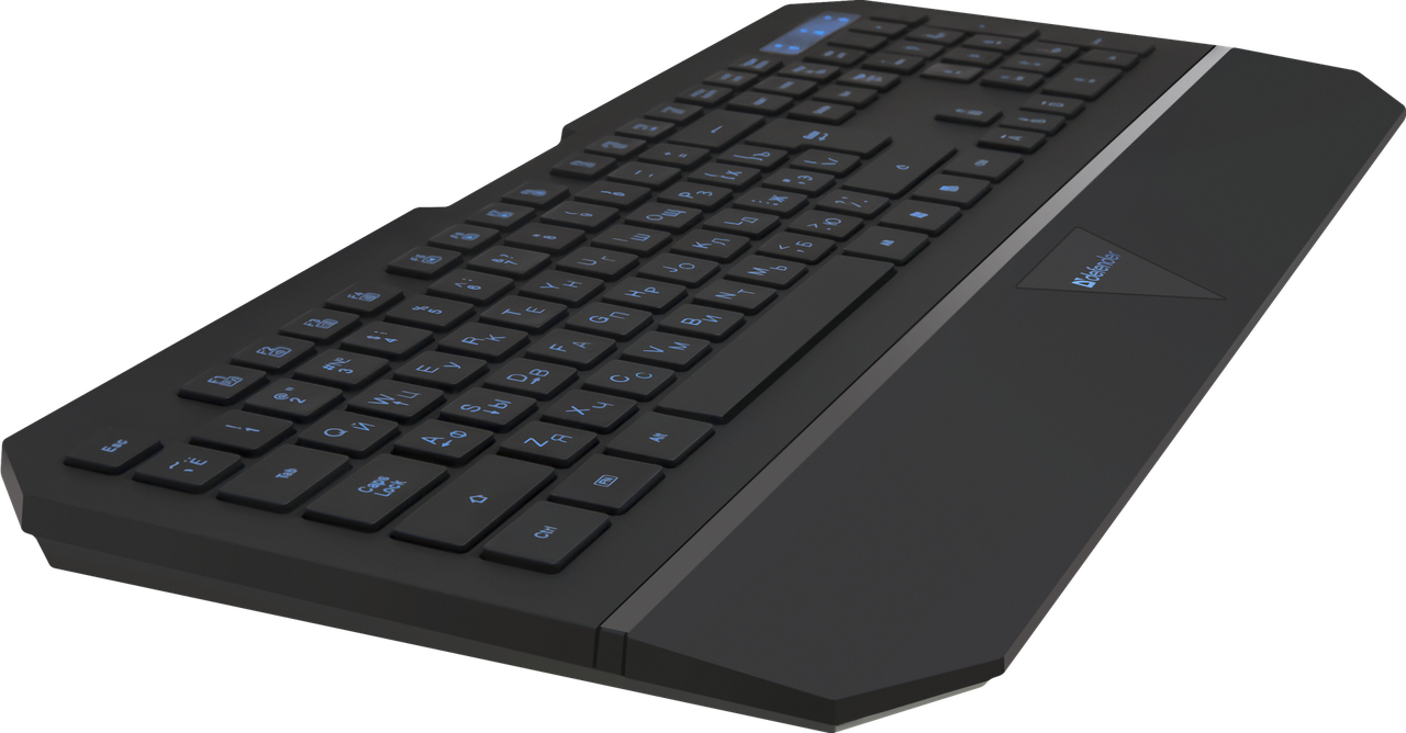 Defender 45662 Проводная клавиатура Oscar SM-660L Pro RU,черный,4 уровня подсветки - фото 1 - id-p92541260