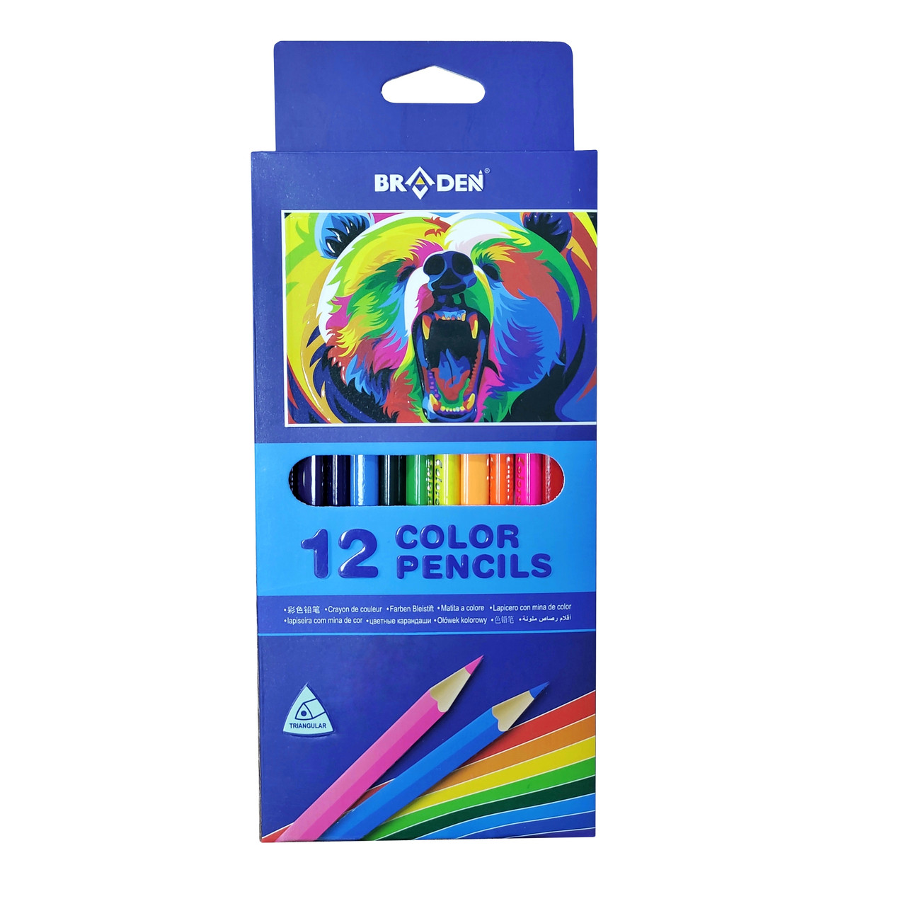 Цветные карандаши BRADEN, 12 цветов