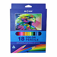 Цветные карандаши BRADEN, 18 цветов
