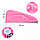 Полотенце для сушки волос банное тюрбан из микрофибры с пуговицей розовое, фото 2